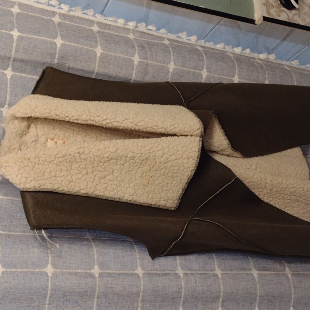 Sherpa lined long vest